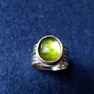 Silpada sterling silver and green quartz ring